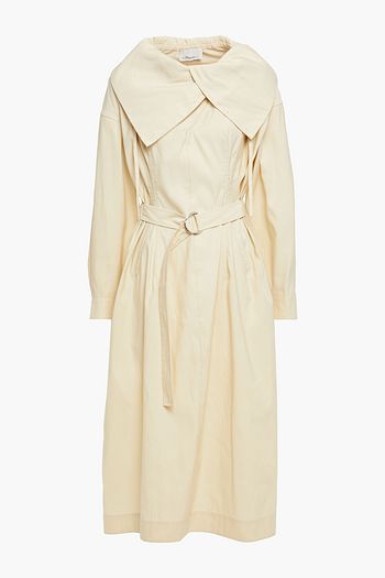 3.1 PHILLIP LIM Belted gathered twill midi dress