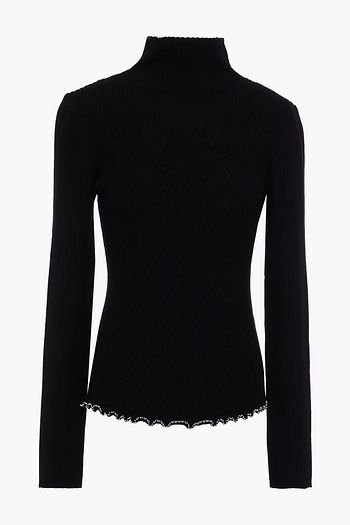 3.1 PHILLIP LIM Ruffled wool-blend turtleneck sweater