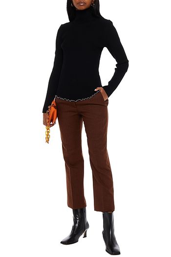 3.1 PHILLIP LIM Ruffled wool-blend turtleneck sweater