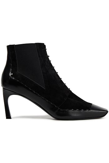 ROGER VIVIER Trompette perforated leather and suede ankle boots