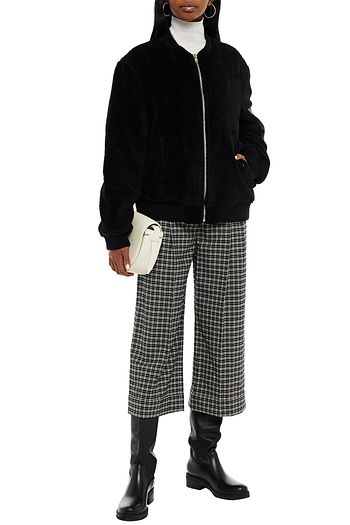 STAND STUDIO Nate faux shearling bomber jacket
