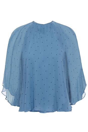MICHELLE MASON Layered polka-dot silk-chiffon blouse