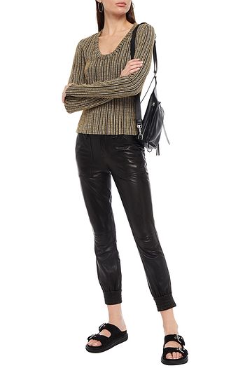 J BRAND Leather tapered pants