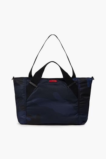 VALENTINO GARAVANI Leather-trimmed camouflage-print tote