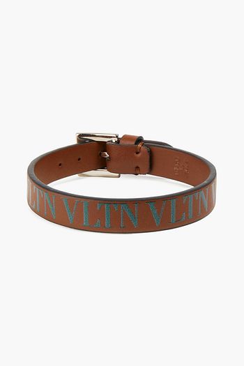 VALENTINO GARAVANI Logo-print leather bracelet