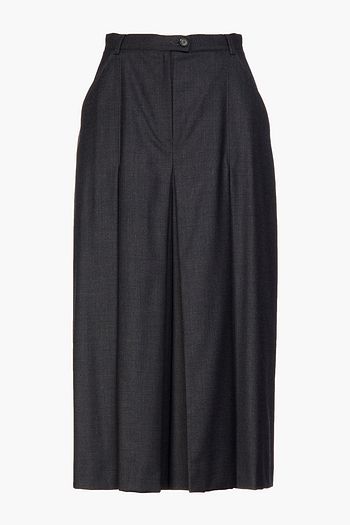 MAISON MARGIELA Culottes aus Twill aus einer melierten Wollmischung mit Falten