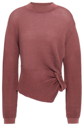 MICHELLE MASON Twisted ribbed cotton-blend sweater