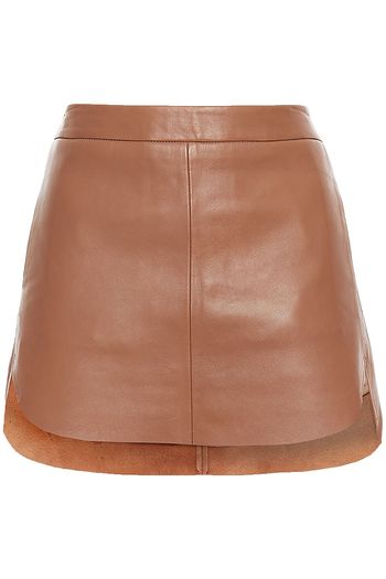 MICHELLE MASON Textured-leather mini skirt