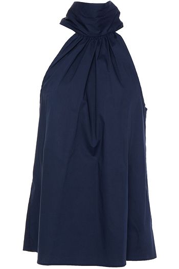MICHAEL MICHAEL KORS ギャザー入り コットン混ポプリン トップス