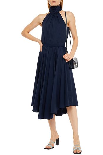 MICHAEL MICHAEL KORS ギャザー入り コットン混ポプリン トップス