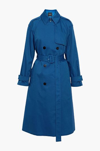 THEORY Belted gabardine trench coat