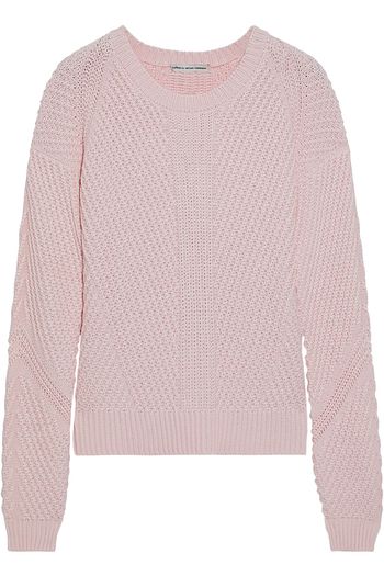 AUTUMN CASHMERE Cable-knit cotton sweater