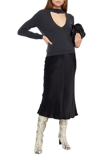 MICHELLE MASON Cutout wool and cashmere-blend sweater