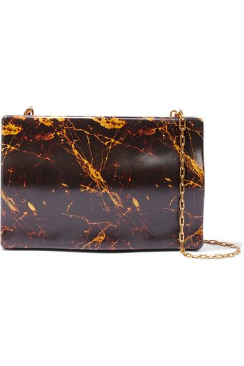 BOTTEGA VENETA Marbled leather box clutch
