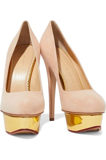 CHARLOTTE OLYMPIA Dolly suede platform pumps