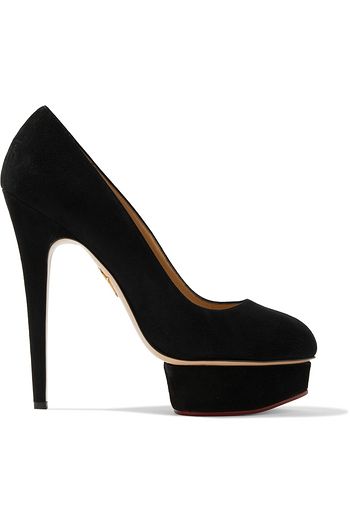 CHARLOTTE OLYMPIA Dolly suede platform pumps