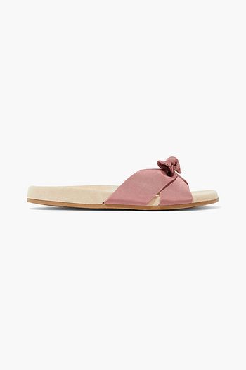 CHARLOTTE OLYMPIA Bow-embellished grosgrain slides