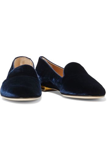 CHARLOTTE OLYMPIA Nocturnal embroidered velvet slippers