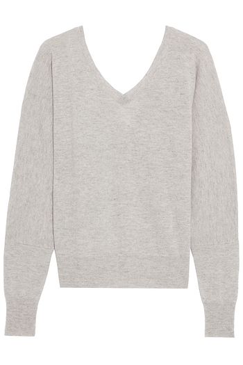 AUTUMN CASHMERE Reversible mélange cashmere cardigan