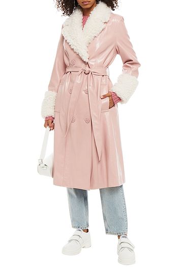 STAND STUDIO Genesis double-breasted faux leather coat