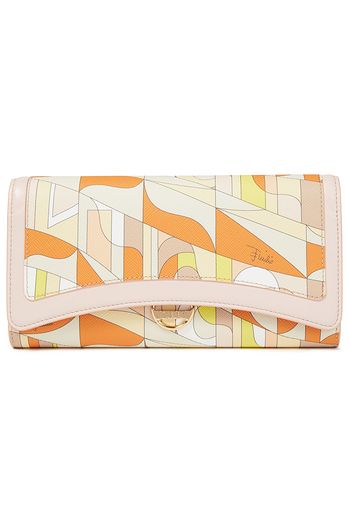 EMILIO PUCCI Printed faux leather continental wallet