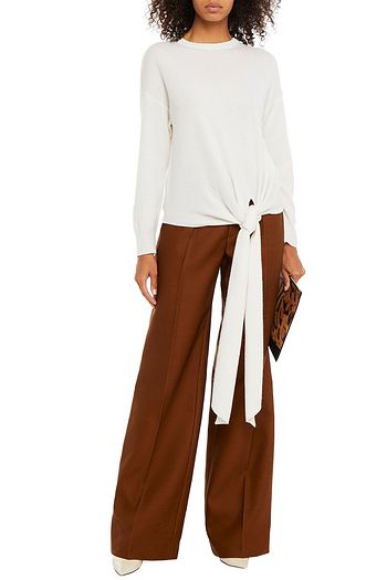 MICHELLE MASON Knotted wool and cashmere-blend sweater
