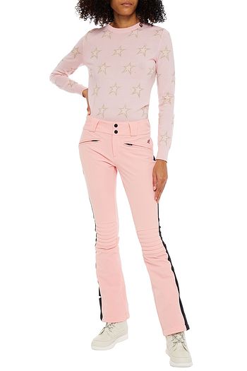 PERFECT MOMENT Metallic intarsia merino wool-blend sweater