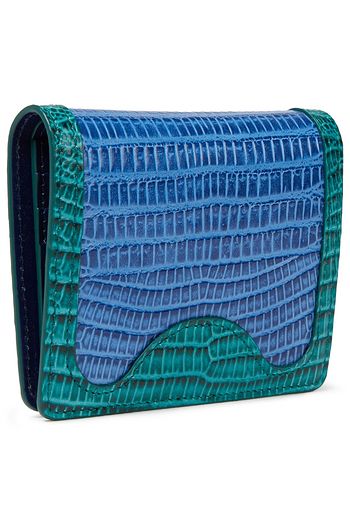 EMILIO PUCCI Two-tone lizard-effect leather wallet
