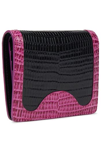 EMILIO PUCCI Two-tone lizard-effect leather wallet