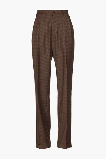 MAISON MARGIELA Karierte Hose mit geradem Bein aus Wolle