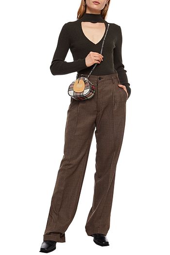 MAISON MARGIELA Karierte Hose mit geradem Bein aus Wolle