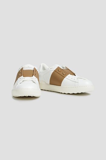 VALENTINO GARAVANI Open two-tone leather sneakers