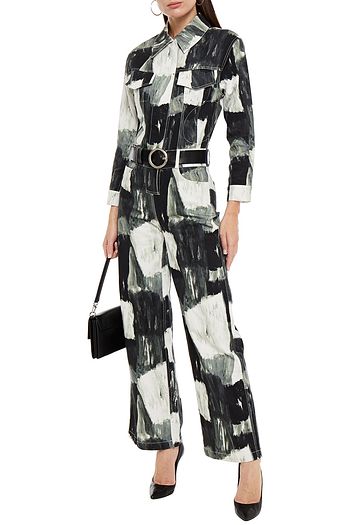 NORMA KAMALI Printed denim jumpsuit