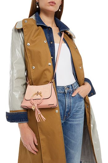 SEE BY CHLOÉ Joan Mini-Schultertasche aus Veloursleder und Narbenleder