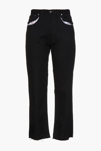 MAISON MARGIELA Cutout high-rise straight-leg jeans