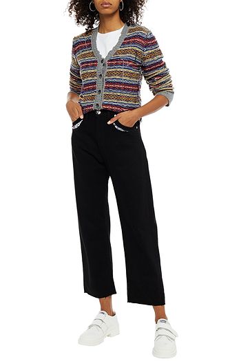 MAISON MARGIELA Cutout high-rise straight-leg jeans