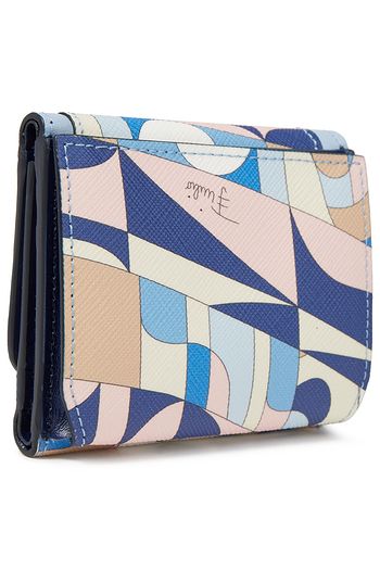 EMILIO PUCCI Printed faux and smooth leather wallet