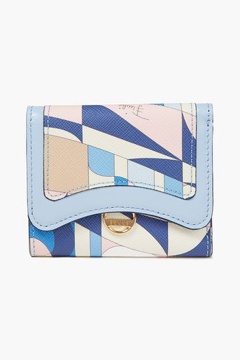 EMILIO PUCCI Printed faux and smooth leather wallet