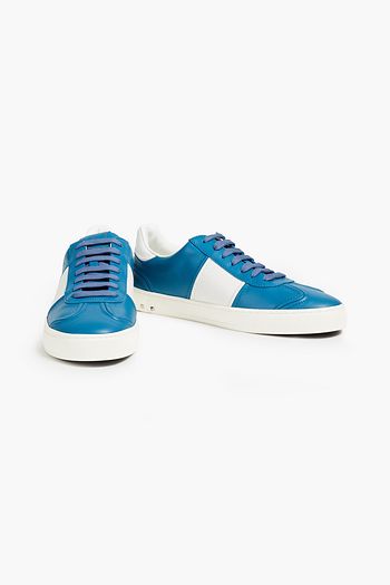 VALENTINO GARAVANI Studded two-tone leather sneakers