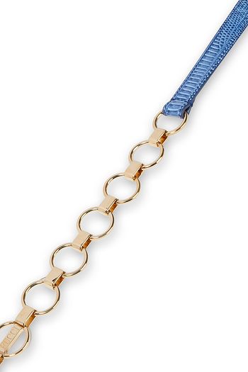 EMILIO PUCCI Embellished lizard-effect leather belt