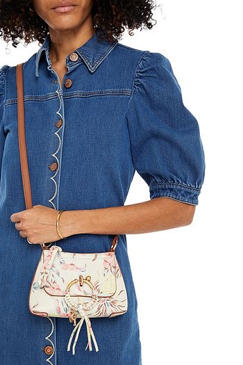 SEE BY CHLOÉ Joan printed pebbled-leather shoulder bag