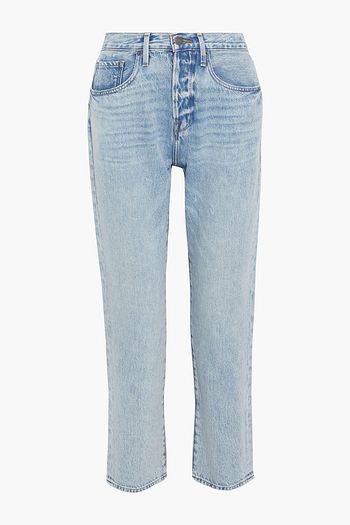 FRAME Le Original cropped faded high-rise straight-leg jeans