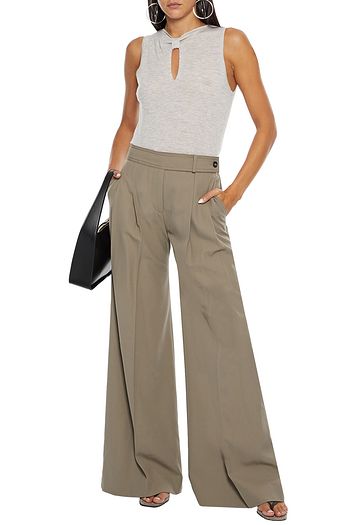 AUTUMN CASHMERE Knotted mélange cashmere top