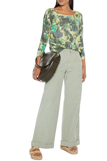 AUTUMN CASHMERE Printed cashmere sweater