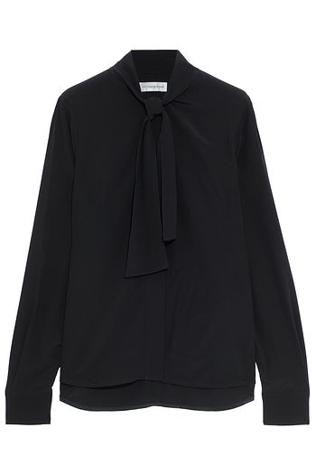 VICTORIA BECKHAM Tie-neck silk crepe de chine blouse