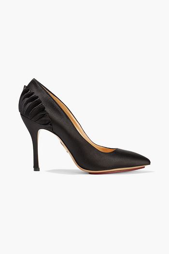 CHARLOTTE OLYMPIA Blake pleated satin pumps