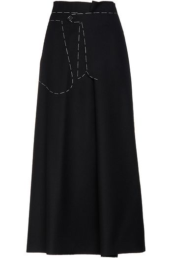 MAISON MARGIELA Embroidered wool-felt maxi skirt