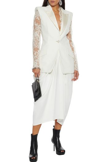 ALEXANDER MCQUEEN Blazer aus Crêpe mit Spitzeneinsätzen