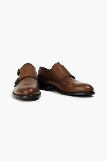 TOD'S Monkstraps aus brüniertem Leder
