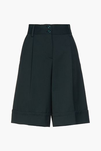 SEE BY CHLOÉ Pleated cotton-blend crepe shorts
